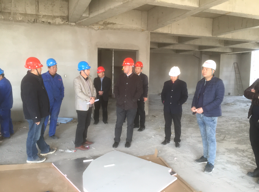 李智副书记莅临公司研究中心工地对相关工作进行检查指导