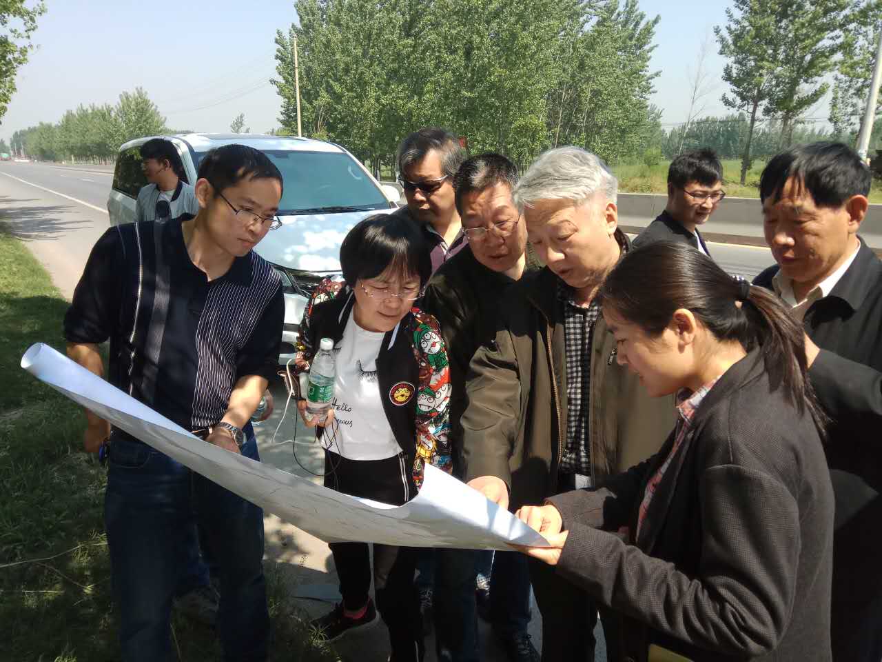 濮阳至湖北阳新高速公路宁陵至沈丘段 初步设计外业验收顺利开展